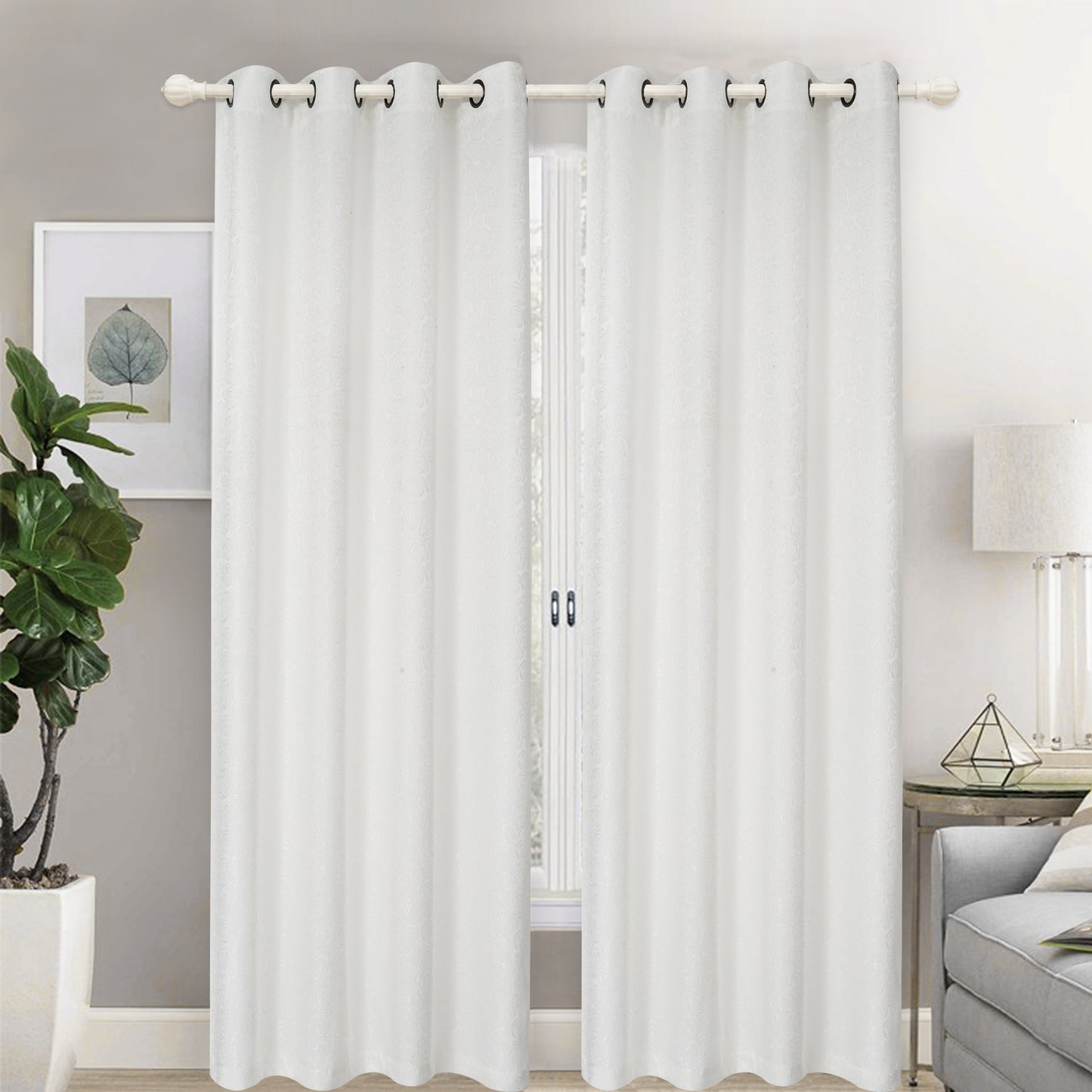 81001 Rose Jacquard window curtain