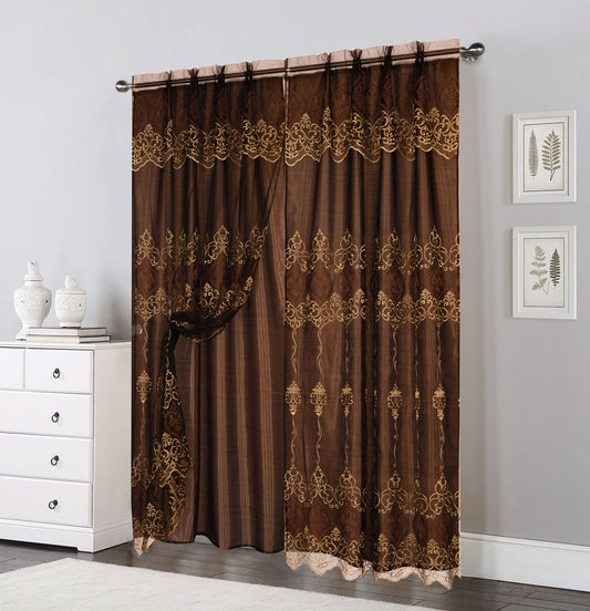 81037 Double Layer Sheer window curtain