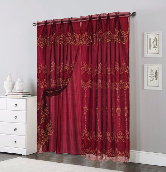 81037 Double Layer Sheer window curtain