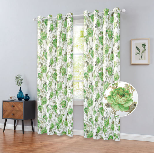 81051 Floral Blackout window curtain