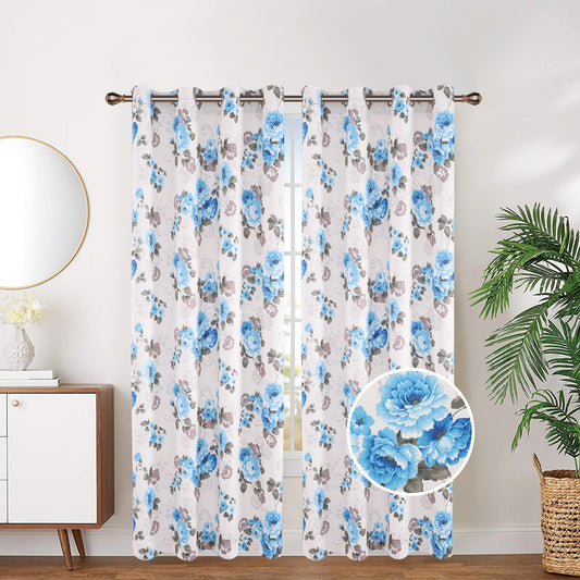 81071 Floral Blackout window curtain