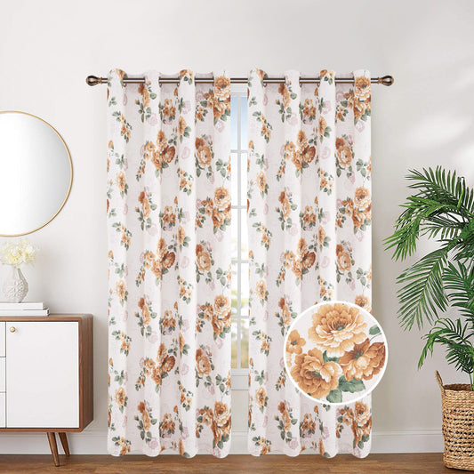 81071 Floral Blackout window curtain